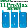 VerdeVida 3pcs OEM Screen Display Adhesive for iPhone 13 Pro Max 11 12 13 14 15 Plus XS X LCD Waterproof Glue Sticker Frame Seal