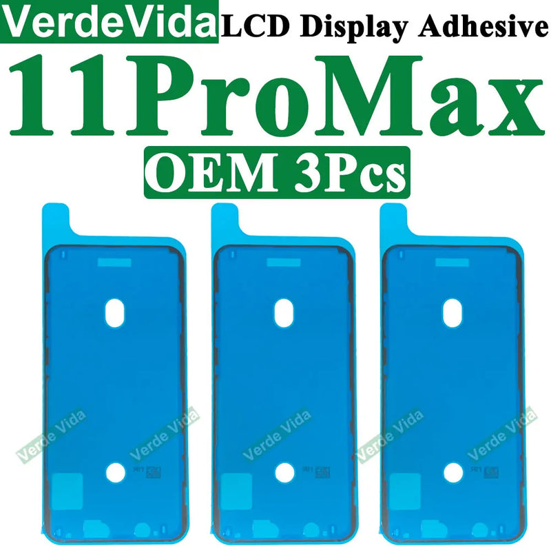 VerdeVida 3pcs OEM Screen Display Adhesive for iPhone 13 Pro Max 11 12 13 14 15 Plus XS X LCD Waterproof Glue Sticker Frame Seal