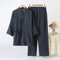 Sleepwear Men's Pajamas and Robes Male Couple's Set Pure Oversized Home Wear Spring Autumn Pajama 2pcs