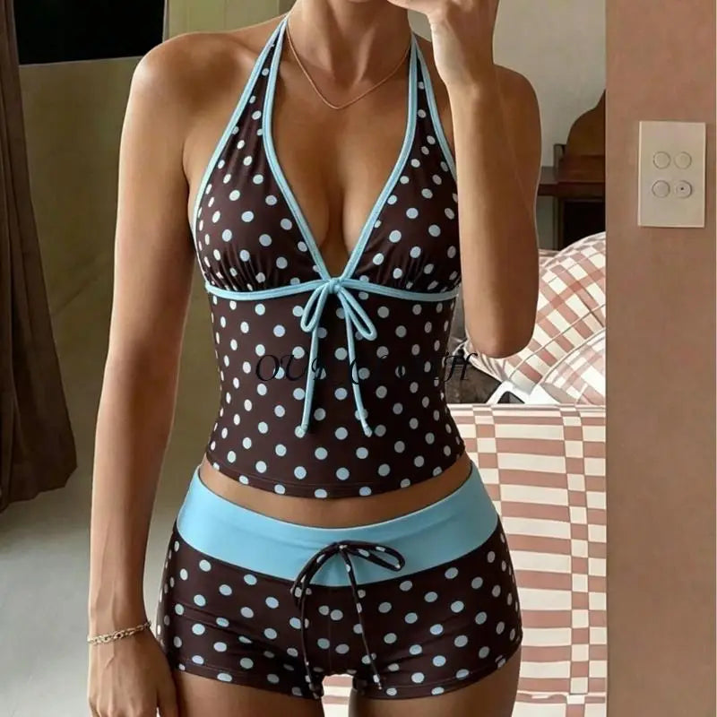 Women's Tankini Swimsuits with Shorts Vintage Beach | SAMAG