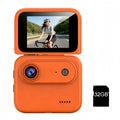 32GB 4K HD Flip Screen Thumb Camera Action Camera | Outdoor Recording, VLOG Cycling Camcorder, Anti Shake Flip Screen Panoramic Travel Shooting, Large Wide-angle First Person View Recording Camera, USB Charging, Lightweight S