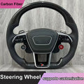 Custom Carbon Fiber Steering Wheel For Audi A3 A4 A5 A6 A6L A7 A8 S3 S4 S5 S6 S7 S8 Q3 Q5 Q7 Q8 SQ7 RSQ7 RSQ8 RS3 RS4 RS5 RS6 TT