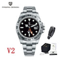 PAGANI DESIGN 2026 New Automatic Machinery Men's Watch GMT DG5833 Stainless Steel Sapphire Crystal 10Bar Waterproof Reloj Hombre
