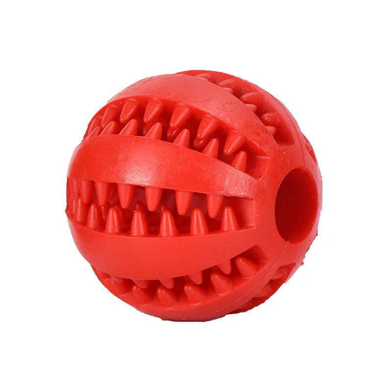 Interactive Dog Food Ball Rubber Chew Toy for Small to Large Dogs And Puppies - Pet Tooth Cleaning Chewing Toy