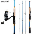 DEUKIO 4/5 Sections Fishing Rod Combo Carbon Fishing Rod and 3000 Series Carbon Body Spinning Reel Set Pesca Fishing Tackle