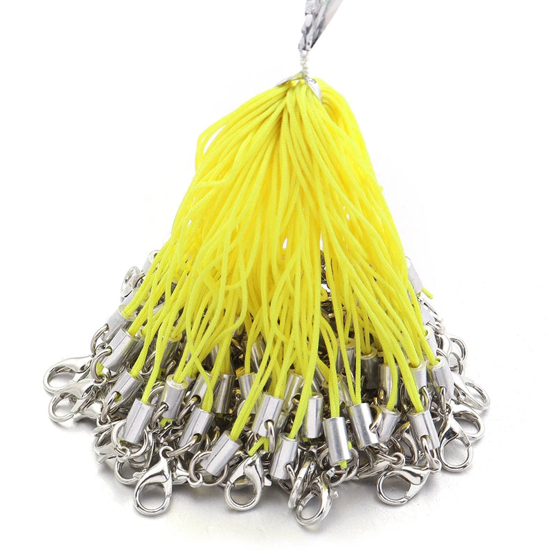 20/100PCS Strap Charm Cord Lanyard Lariat Strap Cords Lobster Clasp Rope Keychains Hooks Mobile Set Charms Jewelry Accessories