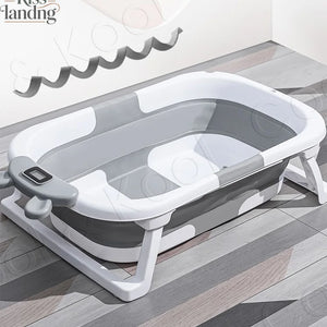 Foldable Silicone Baby Bathtub with Temperature Sensing | SAMAG