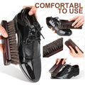 Premium Horsehair Shoe Brush For Leather Polishing Cleaning Car Interior Furniture Bag Effective Dirt Removal Shine Brush