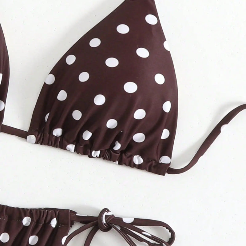 Sexy polka dot print micro mini bikinis sets two pieces | SAMAG