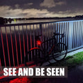 NATFIRE 2 Pcs Bike Light USB Rechargeable 3600LM Bike Headlight 6*LED Super Bright Flashlight Front Lights and Color Rear light
