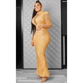 Luxury Gold Africa Evening Dresses For Women Mermaid | SAMAG