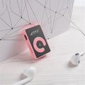 C Key Portable Mini Mirror Clip MP3 Player Music Media Support Micro SD TF Card Fashion HIFI MP3 For Outdoor Sports Music Player