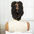 Full Lace Bantu Braided Wigs Synthetitc Short Handmade Knotless Braided Lace Wig Short Cornrow Braids Wigs for Black Women