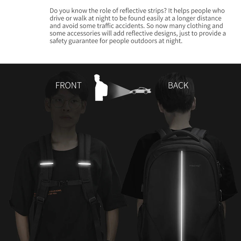 Tigernu Vacuum Backpacks Compression Travel Backpacks 15.6-17 Laptop Backpack Men TSA Anti Theft Backpacks Expandable Schoolbag