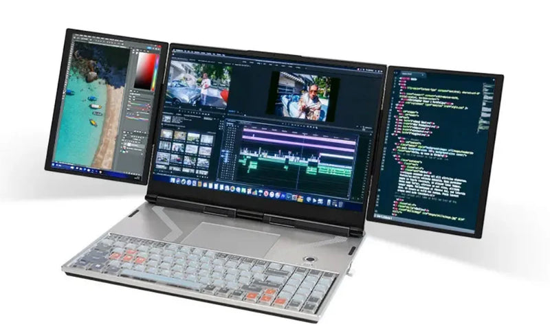 RAM 16G ROM 128G-1TB 16inch+10.5" +10.5" Three Screen Syncretism i5-1235U ultra Slim Aluminum Mechanical Backlit Keyboard LAPTOP