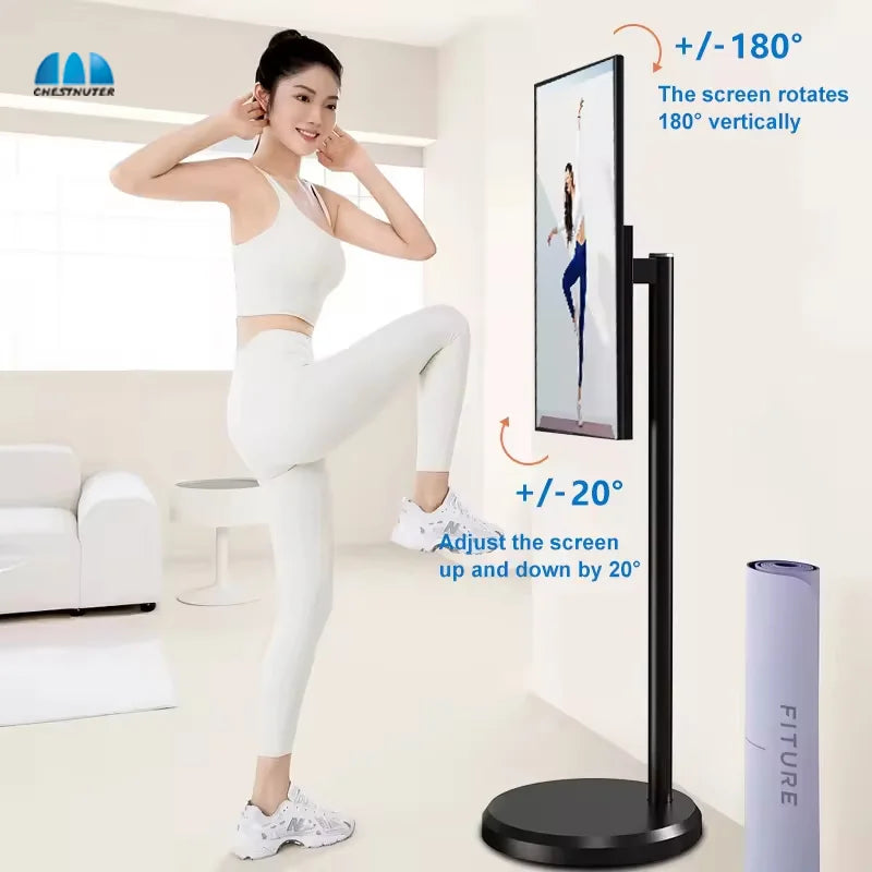Hot Products 22 Inch Android13 Smart Interact Screen Built-in Battery With USB WiFi Moveable Stand HD Touch LCD Smart TV