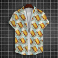 Hawaiian Shirt For Men 3d Beer Printed Short Sleeve Party | SAMAG