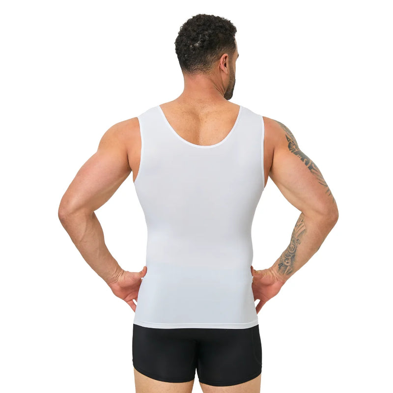 Men's Shapewear Tank Top Tummy Control Compression Vest Cool Fabric Slim Fit Undershirt Summer Gym Training Casual Daily