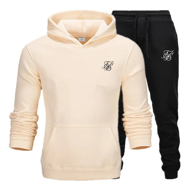Sik silk Men Sets Fashion Autumn Spring Sporting Suit Sweatshirt Sweatpants Clothing 2 Pieces Slim - View 15 | SAMAG