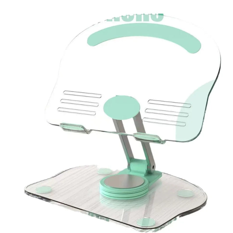 New Transparent Acrylic Tablet Stand, Foldable, Rotatable, Height-Adjustable, Multifunctional Desktop Non-Slip Tablet Support