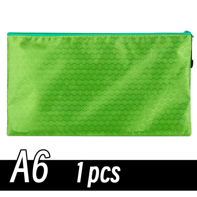 A4/A6 Pencil Bag Zipper Pouch Document Puzzle Bag Waterproof Zip File Folders Pencil Case Storage Bags School Office Supplies