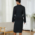 Spring and Autumn Quick Dry Digital Printed Casual Comfortable Shower Robe Sleepwear, Men's Trendy Long Nightgown