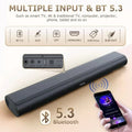 TV Soundbar,home Theater with Bass,3D Surround Sound System Bluetooth Speaker,with Remote Control,support AUX/optical /USB Drive
