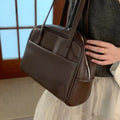 New PU Leather Shoulder Bag Large Capacity with Pendant Crossbody Bags Tote Bag Women