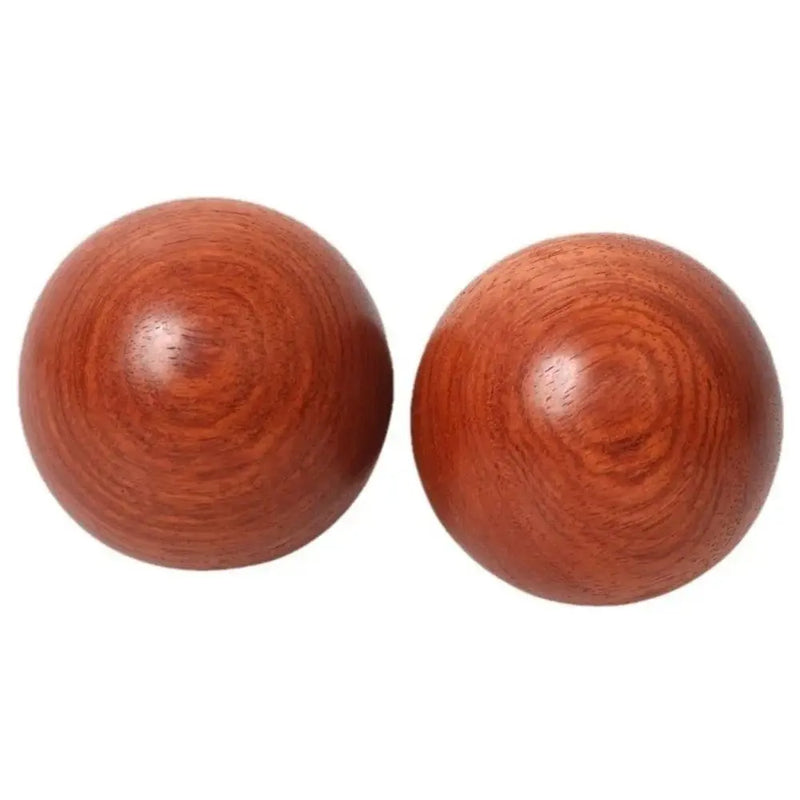2Pcs Chinese Style Wooden Baoding Balls Massage Antique Stress Ball Hand Exercise Massage Balls Desktop Use