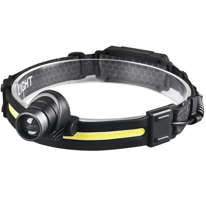 Telescopic Zoomable Head Flashlight LED Induction Headlights 10 Lighting Modes Outdoor Waterproof Camping Fishing Headlamp K668
