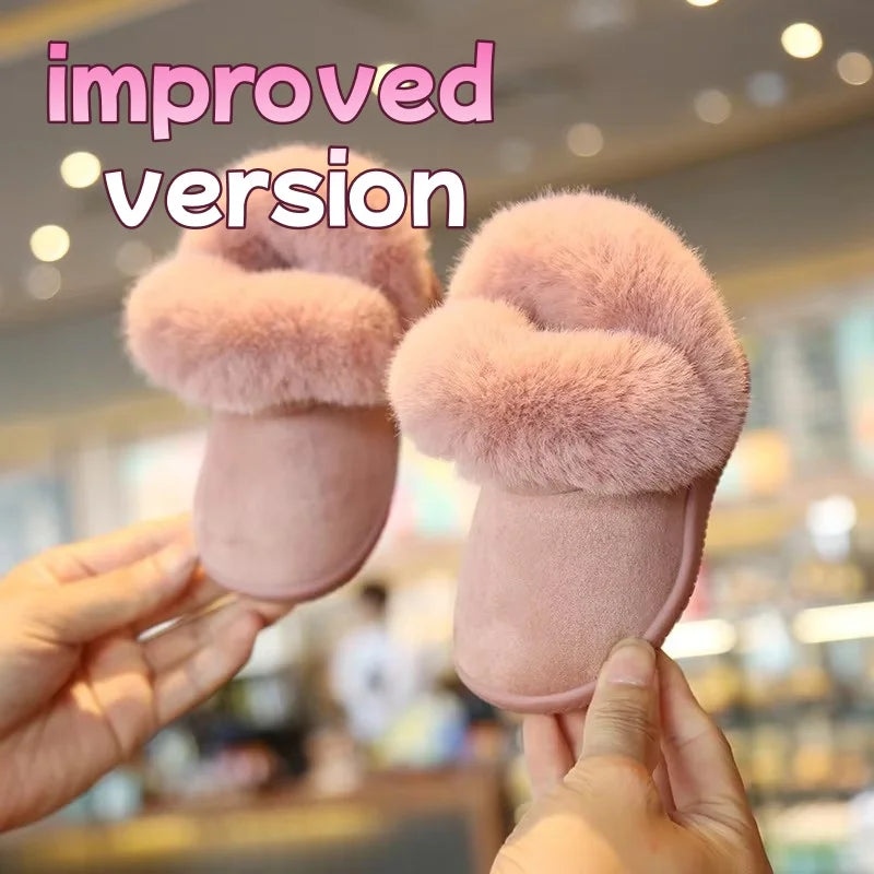 Winter Kids Baby Snow Boots First Walkers Plush Warm Soft Bottom Children Shoes