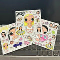 YuY Stickers INS-style Sticker Journal Sticker Cute Girl Stickers Cartoon Figure Laptop Phone Case Decal наклейки