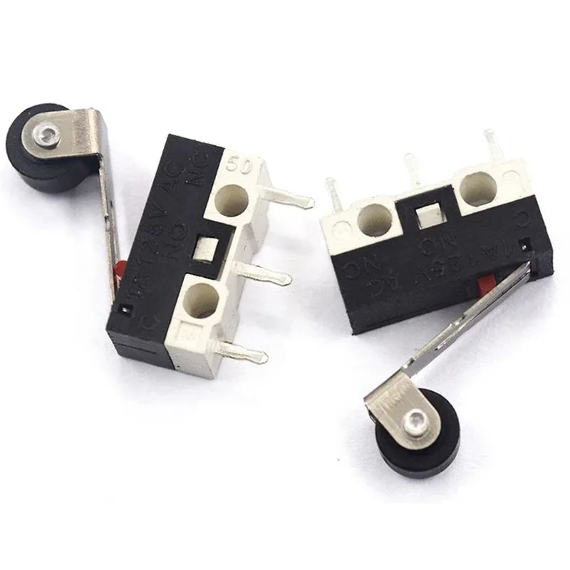 20/100/1000Pcs 3Pin Micro Limit Switch SPDT Momentary Push Button Switch 1A/125V Mouse Switch with Handle Roller