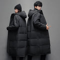 2026 New Style Down Jacket Long Sleeve for Men and Women Knee-Length Korean Style Winter Thick, Couple's Hooded Coat