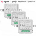 Tuya ZigBee 3.0 Smart Switch Module 10A Smart Home DIY Breaker 1 2 3 4 Gang Supports 2 Way Control Works with Alexa Google Home
