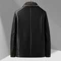 Winter Thick Warm Fur Integrated Leather Jackets Men's High Quality Solid Casual Business PU Coat Retro Versatile Men Clothing