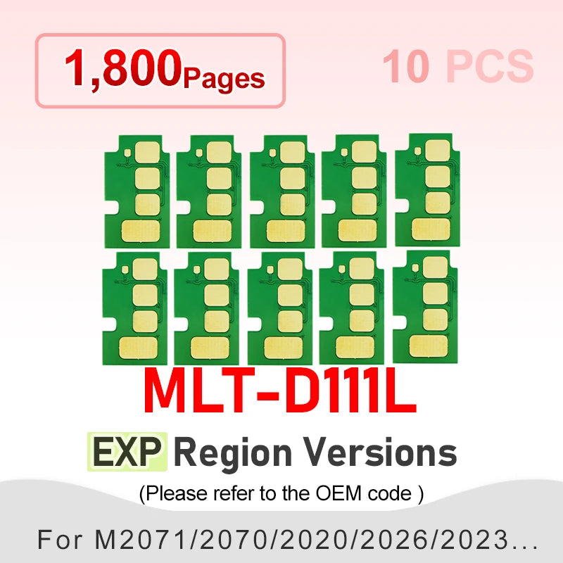MLT-D111S MLT D111S D111 111 111S Toner Cartridge chip For Samsung M2020W M2020 M2022W M2070W M2070 2074FW M2077 Printer reset