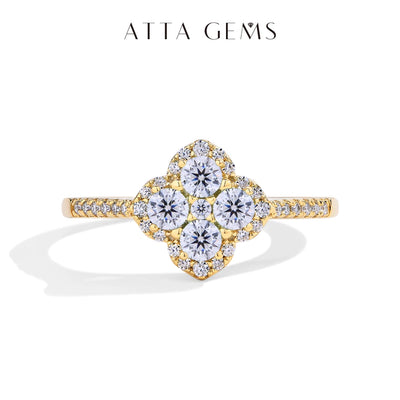 ATTAGEMS Classic Moissanite Rings for Women D Color VVS1 Real 925 Sterling Silver Engagement Wedding Party Exquisite | SAMAG