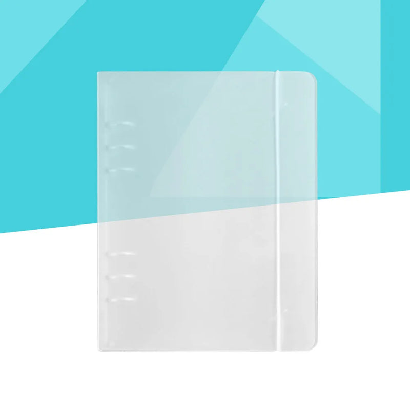 A6 Frosted Loose-Leaf Binder Folder Premium PP File Folder Semi Transparent Elastic Band Office Supplies for School Business