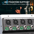 FUHAM KP4 Professional Audio Mixer 4 6 Channel Sound Console with 99 DSP Effects XLR Mic Input 48V Phantom Power for DJ Studio R