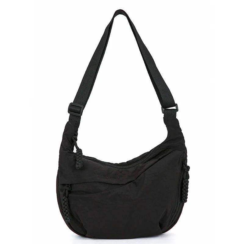 Trendy Women's Soft Cloth Shoulder Bag Solid Color Student Casual Style Big Handbags Crossbody Bags for Women Shoulder Hobos Bag