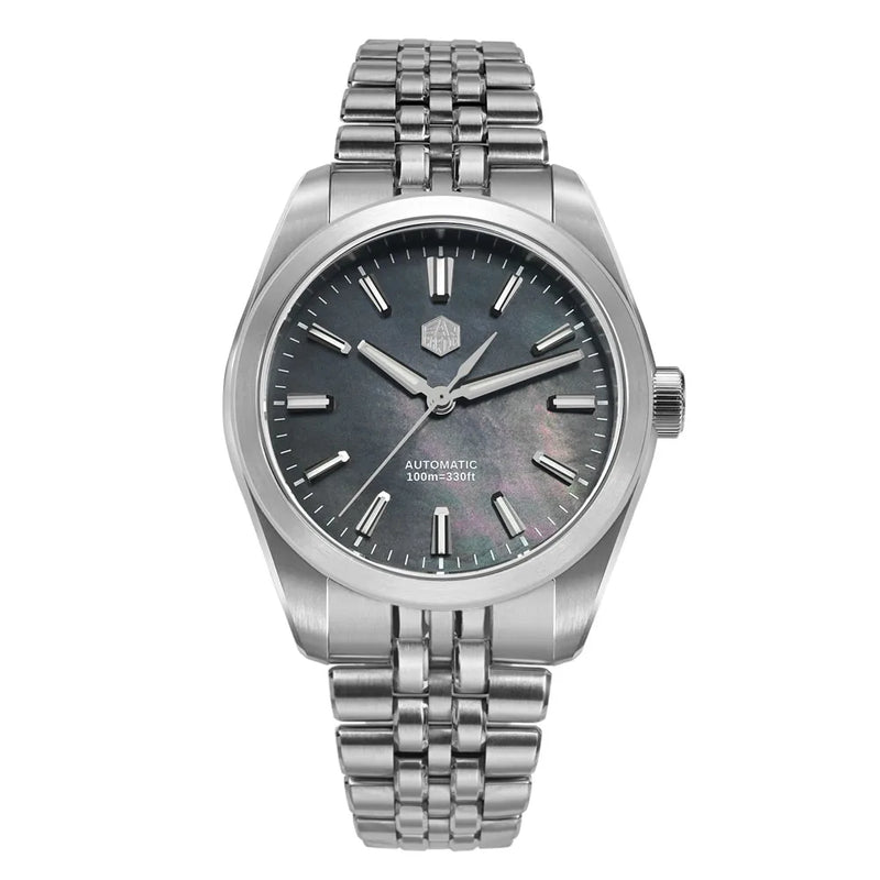 San Martin 39mm MOP Dial Sport Gada Watch Luxury Dress Men Miyota 90S5 Automatic Mechanical Wristwatch Waterproof 100m SN0144