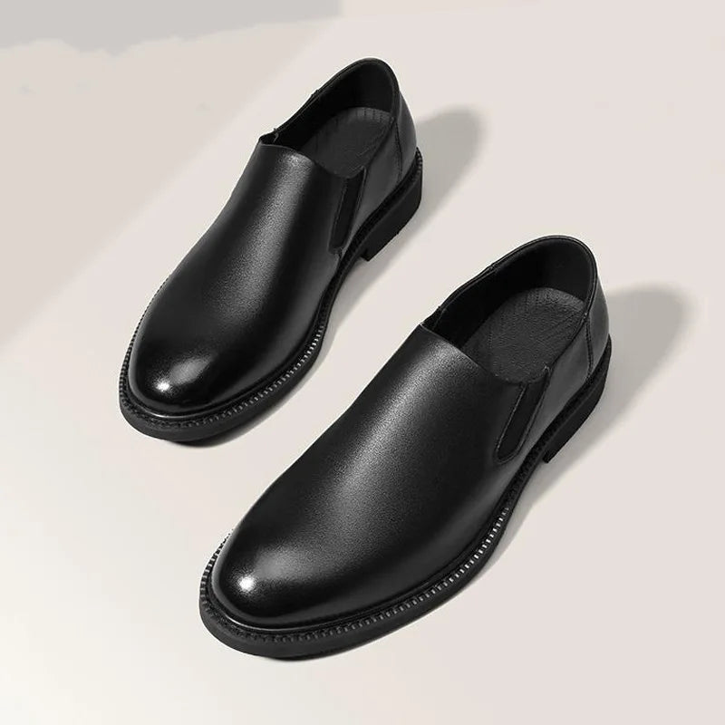 New Men's Leather Shoes Handmade High Quality Casual Oxford Business Work Shoes Black Coffee Lace-up Comfortable Man Shoes
