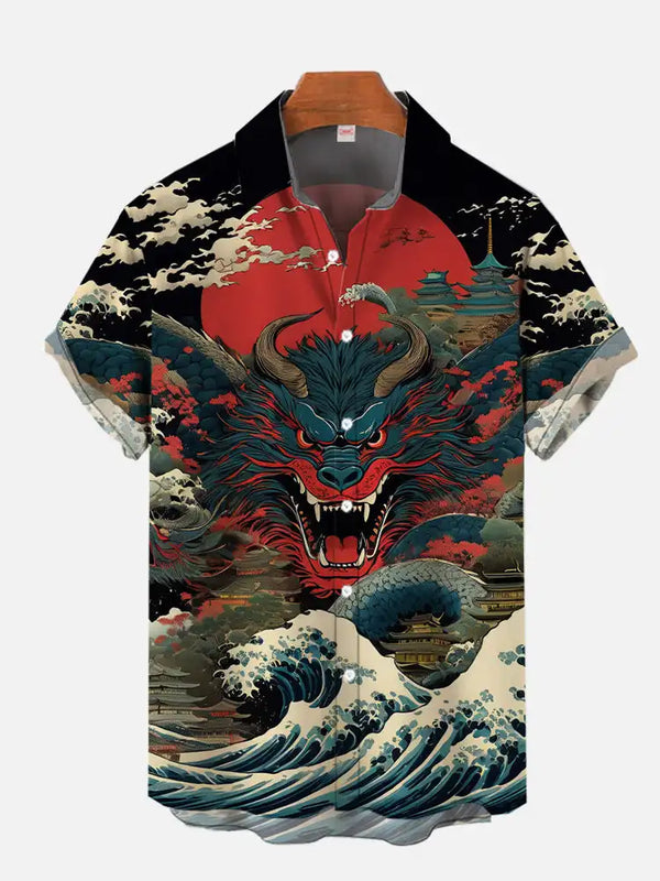 Men's Shirt Dragon Print Casual Daily Tops 3D Printing | SAMAG