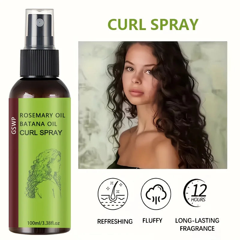 GSWP Rosemary Baltana Oil Curling Spray Deeply Moisturizes, Creating Voluminous Curls and Maintaining Their Elasticity.100ml
