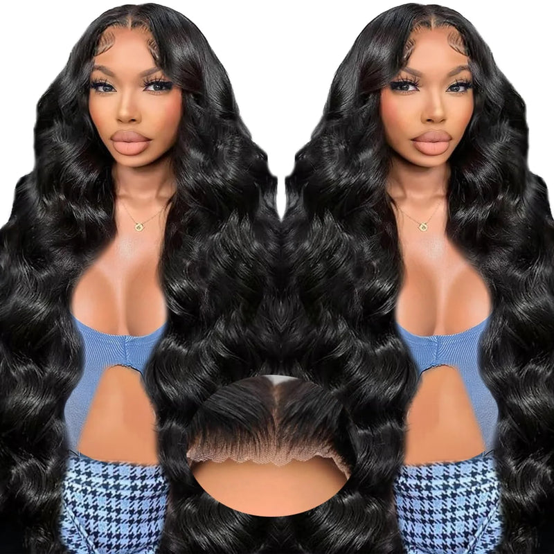 Lace Front Wigs Human Hair Glueless Wigs Human Hair 7x6 Glueless Wigs Human Hair Pre Plucked Pre Cut 220% Density Black Body Wave Human Hair Wig for Women