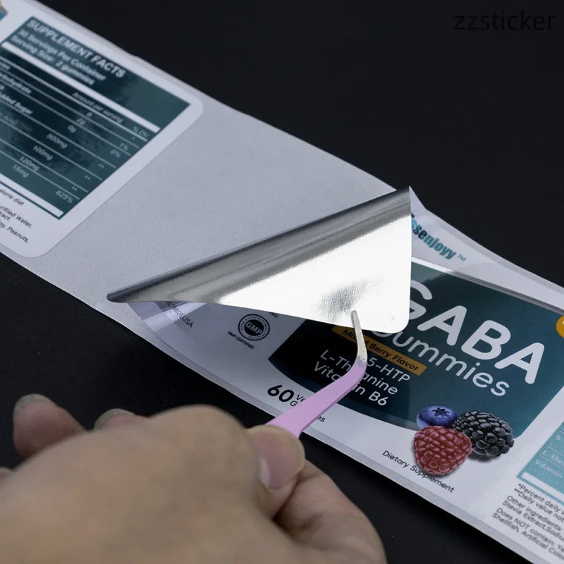 Self Adhesive Label Printed Vinyl Sticker Labels Custom logo Die Cut Stickers Waterproof, UV Transfer sticker for Packaging