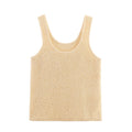 Women's Clothing 2025 New Style European And American Fashion Simple Pearl Decoration Knitted Top Knitted Vest