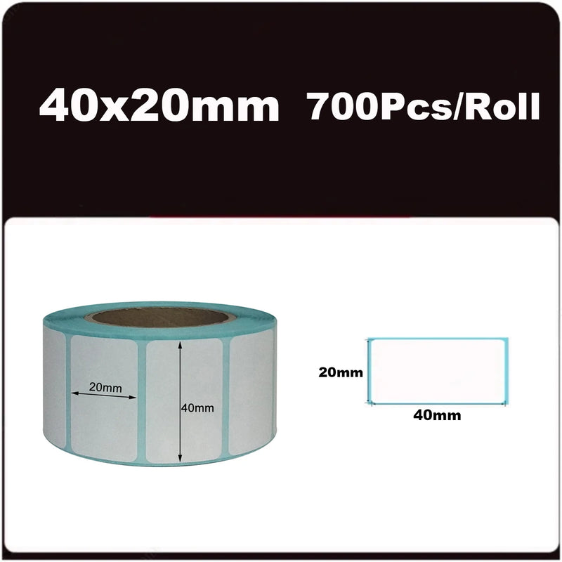 700pcs/Roll 40*20/40*30/50*30mm Print Supplies Thermal Label Sticker Paper Waterproof Supermarket Price Blank Label Direct Print