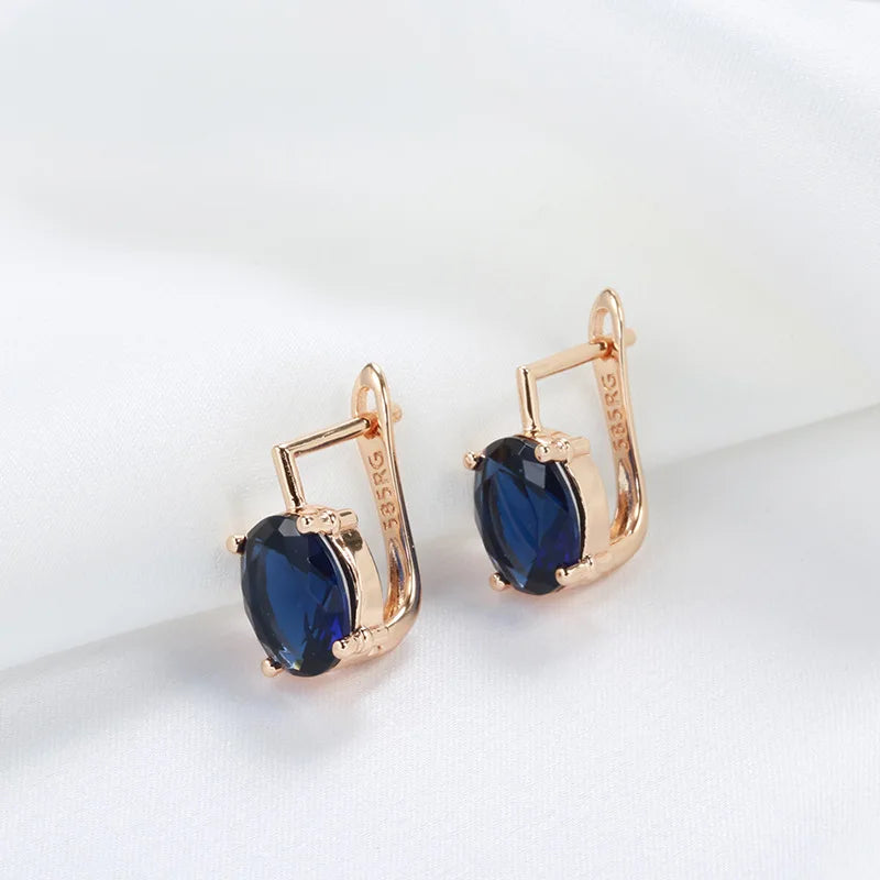 Real 14k Gold sapphire earring for Women To Join Party Peridot Gemstone Anillos De Wedding Diamante Engagement Jewelry